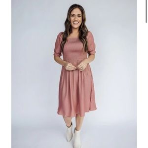 Bates Sister’s Boutique dusty rose midi dress